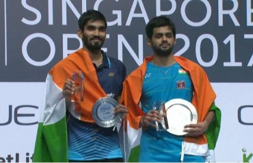 Sai Praneeth clinches his first SS title in Singapore after defeating compatriot Srikanth