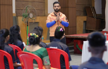 Cricketer Ajinkya Rahane mentors the Fitness Monitors from Salaam Bombay Foundation