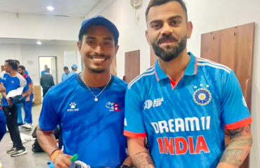 Asia Cup 2023: Virat Kohli leads Indian team's friendly visit to Nepal dressing room, felicitates the players for making history