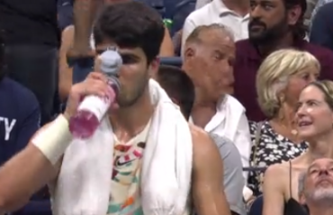 THALASPOTTING: MS Dhoni pictured in the stands at the US Open 2023