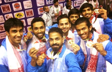 India's men and women shuttlers win gold at SAG
