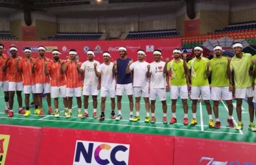 Indian men's shuttlers enjoy a comfortable first day outing by thrashing Singapore 5-0
