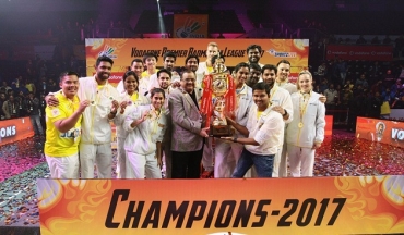 Tanongsak helps Chennai Smashers lift the PBL 2017 trophy; Mumbai ended as runners-up once again
